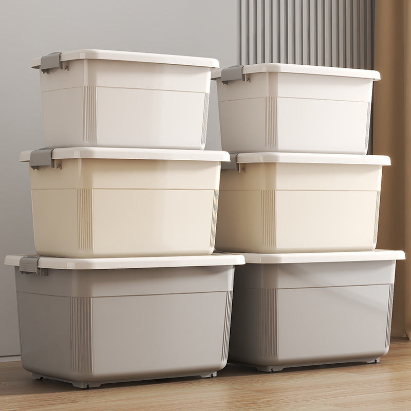 Thickened Household Storage Box with Lid, Large Plastic Organizer for Sundries and Toys, Multi-size