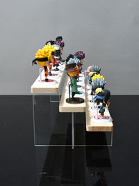 Wooden Tiered Display Shelf for Figurines, Models, and Collectibles