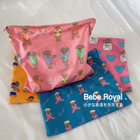 Korean Ins Cartoon Bear Portable Cosmetic Travel Pouch