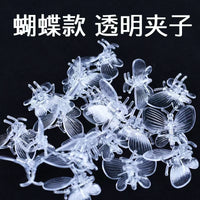 Orchid Plant Support Clips for Stems and Vines, Clear Plastic Garden Clips for Phalaenopsis