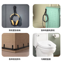 Self-Adhesive Silicone Cable Organizer Clips for Power Cords and Data Cables