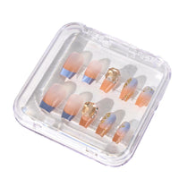 Clear Flip-Top Storage Box for Press-On Nails, Jewelry, and Crafts Display