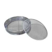 304 Stainless Steel Garden Soil Sieve Set with Interchangeable Mesh Screens, 30cm Diameter for Potting and Gardening