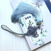 Rayon Chinese Knot Tassel with Four-Coin Charm for Festive Decor and Gifts
