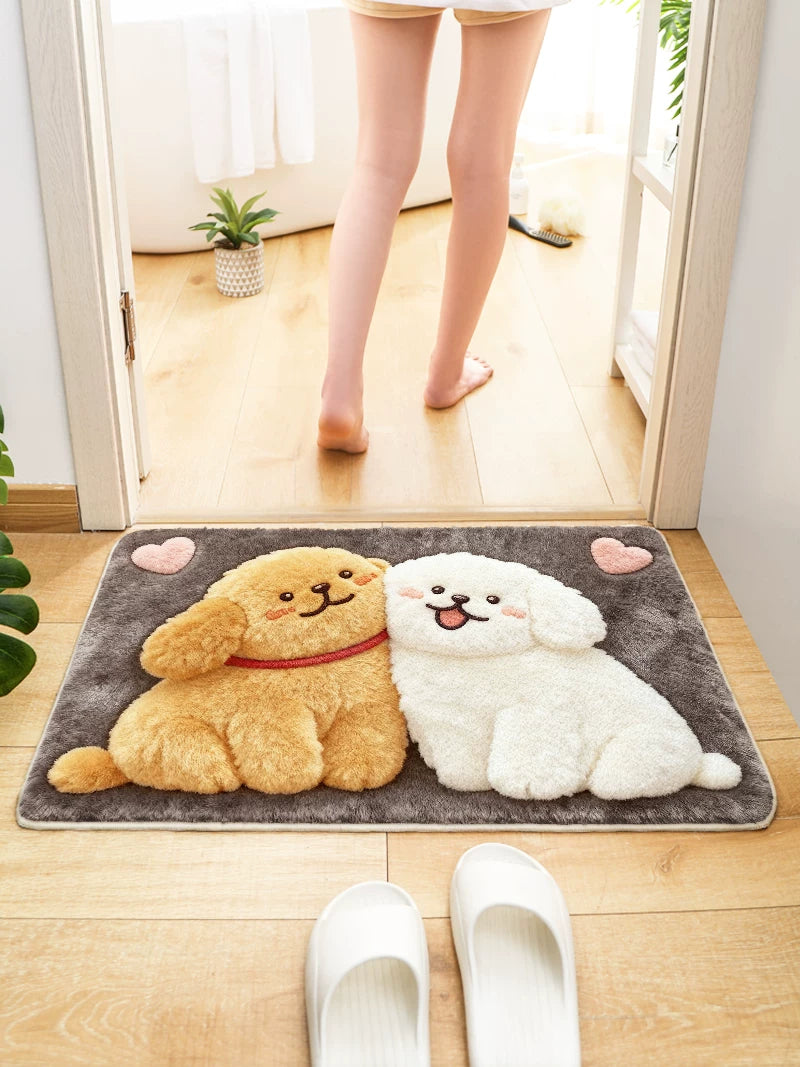 Cute Cartoon Cat Absorbent Non-Slip Bathroom Mat