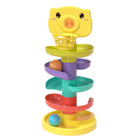 Baby Stacking Toy Set with Ball Drop and Spinning Track for Early Education, Ages 6 Months to 3 Years