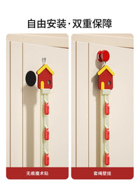 Door Back Hat Rack Wall Mounted No-Drill Scarf Organizer with 8/16 Hooks
