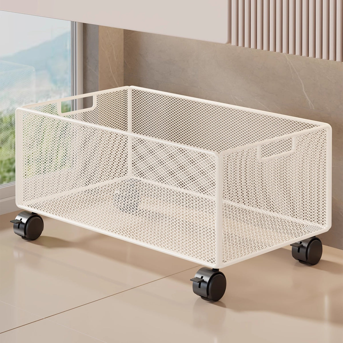 Bathroom Under-Sink Storage Cart with Wheels, Laundry Detergent Organizer, Countertop Storage Rack