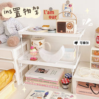 Multifunctional Desktop Monitor Stand with Storage Organizer for Keyboard and Office Supplies