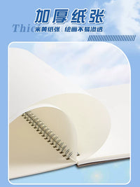 A4 Thickened Kraft Paper Sketchbook for Kids and Students, Art Drawing Book for Markers, Opaque White Paper Sketch Pad