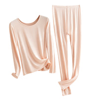 Women's Modal Thermal Underwear Set Thin Warm Base Layer for Autumn/Winter Plus Size