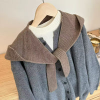 Korean Style Knitted Scarf and Hat Set for Autumn/Winter - Warm Neck Protection