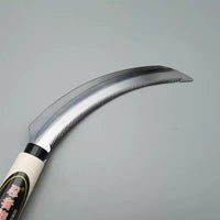 Ninja Bear Hand Sickle Sawtooth Weeding Scythe with Wooden Handle