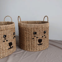 Wholesale Vietnamese Pastoral Woven Storage Basket for Living Room and Bedroom