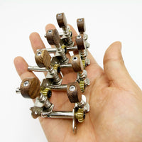 4-String 8-Hole Mandolin Tailpiece Tuning Pegs with Acacia Wood Knobs