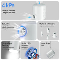 Portable Mini Air Pump with Camping Lantern for Inflatable Mattress & Swimming Rings