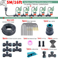 Adjustable Universal Nozzle Automatic Watering System for Plants, Cooling, Humidification, and Drip Irrigation Kit