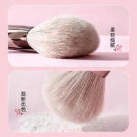 10-Piece Professional Faux Wool Makeup Brush Set with Soft Bristles & Frosted Handle