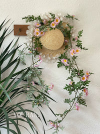 Artificial Chamomile Flower Vine Garland for Indoor Ceiling Decoration, Wedding Decor, and Privacy Screen