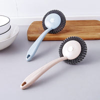 Long Handle Stainless Steel Scrubber Brush for Kitchen Dish Pot Cleaning