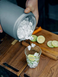Chunshan Gray Frost Ice Bucket Outdoor Camping Insulated Ice Storage Container Stainless Steel Portable Handheld Insulated Pot