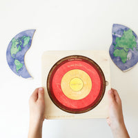 Montessori Wooden Earth Layers & Solar System Puzzle for Kids Early Learning