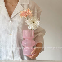 Nordic Retro Glass Vase for Hydroponic & Floral Arrangements, Desktop Decor