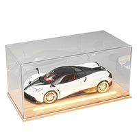 1/18 Scale Model Car Acrylic Display Case with LED Lights, Dustproof Transparent Storage Box for Collectibles and Toys