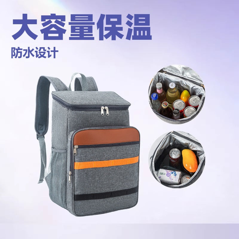 Large Capacity Insulated Picnic Backpack, Waterproof Oxford Cloth Cooler Bag for Outdoor Activities