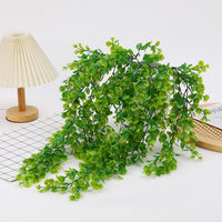 Artificial Eucalyptus Garland Vine for Ceiling Balcony Decoration Plastic Fake Green Plant Wall Hanging Floral Art