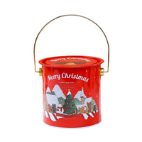 Christmas Portable Candy & Gift Tin Bucket for Kids