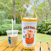 2026 New Year Cartoon Portable Insulated Milk Tea Cup Holder with Handle