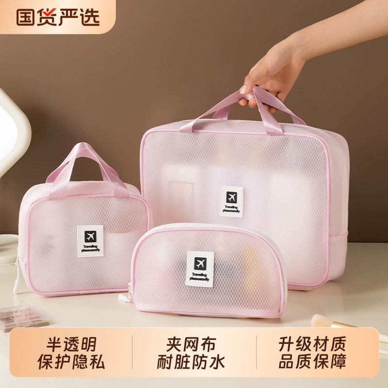 Portable Waterproof Travel Toiletry Bag Large Capacity Cosmetic Organizer with Handle