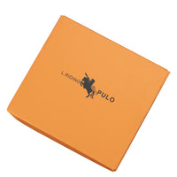 Personalized Kraft Paper Gift Box with Custom Logo - Deep Blue Square Fashion Gift Packaging