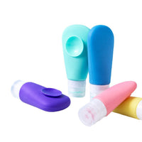 Portable Suction Cup Silicone Travel Bottles for Lotion and Toiletries, Leak-Proof Refillable Containers