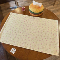 Japanese Vintage Floral Cotton Linen Tablecloth / Desk Mat for Home Decor