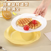 Round Plastic Serving Plate for Fruit, Steak, Cake, Snacks and Salad