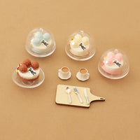 Dollhouse Miniature Cake Coffee Cup Food Cover Set for Scene Photography Props