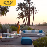 Outdoor Wicker Sofa Set for Hotel Living Room, Open-Air Countryside B&B, Villa Courtyard, Garden Leisure Bird's Nest Rattan Chair