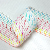 5mm White Base Colorful Flecked Polyester Rope for DIY Crafts, Shoelaces, Bag Straps, and Drawstrings