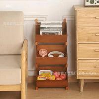 Solid Wood Multi-tier Storage Shelf for Living Room Kitchen Pantry