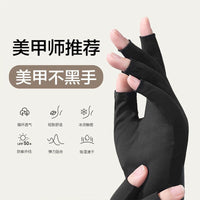 UV Protection Fingerless Manicure Gloves for Nail Lamp