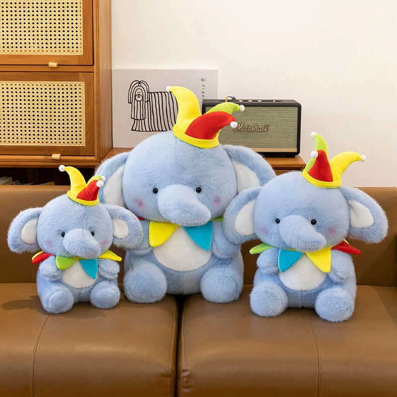 Jester Elephant Plush Toy for Kids, Soothing Stuffed Animal Doll