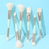 6-Piece Portable Makeup Brush Set with Soft Bristles for Concealer, Powder, and Eyeshadow