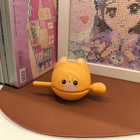 Cartoon Mini Wooden Fish Percussion Toy for Stress Relief and Mindfulness, Cute Desk Ornament for Students and Office