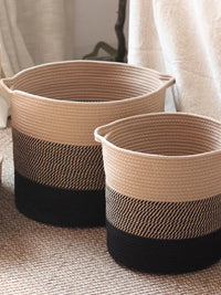 Nordic Woven Laundry Hamper Large Capacity Storage Basket for Toys and Clothes