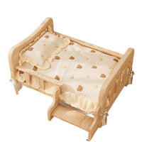 Elevated Wooden Pet Bed for Small to Medium Dogs and Cats, Indoor Outdoor Use