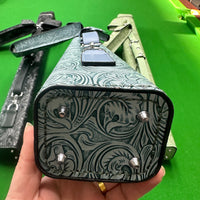 Premium 5-Hole Billiard Cue Stick Case with 3D Embossed Design and Extension Handle