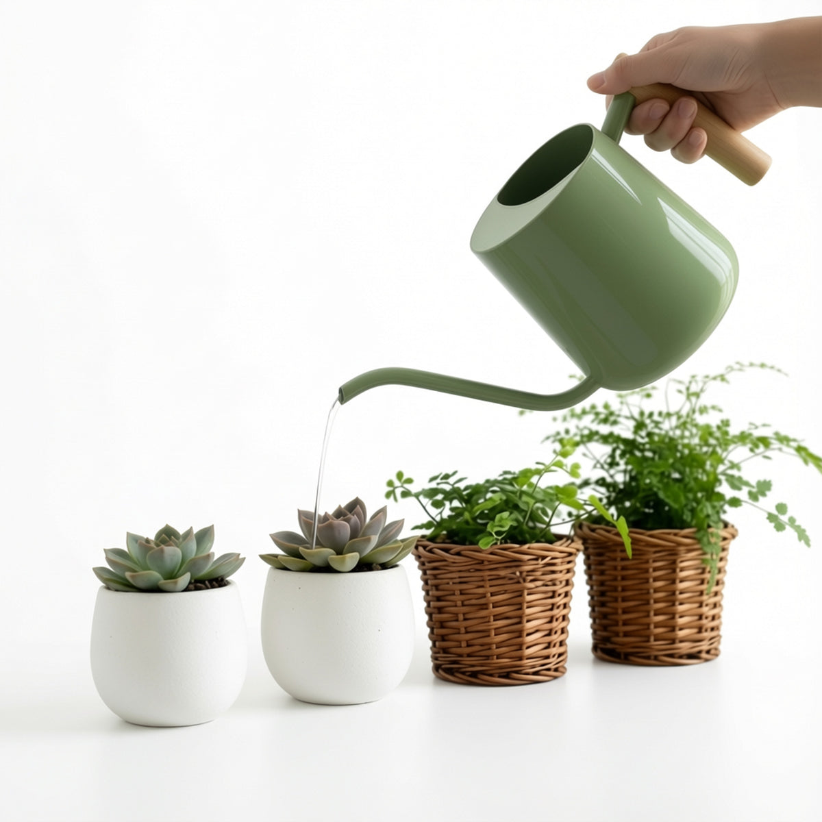 Stainless Steel Watering Can for Indoor Plants, Succulents, and Flowers, 1000ml