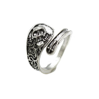 Geometric Intersecting Hollow Celtic Knot Ring for Women, Adjustable Open Ring